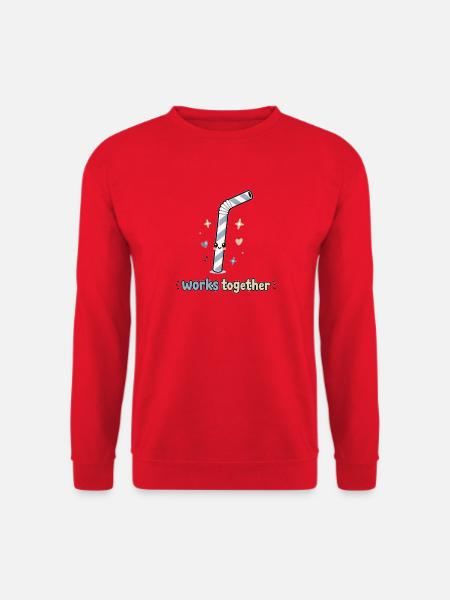 Partnerlook - 2 von 2 - Strohhalm - Unisex Pullover - Rot