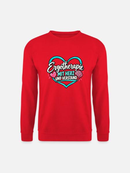 Ergotherapie mit Herz - Unisex Pullover - Rot