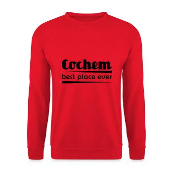 Cochem - Stadt best place ever - Unisex Pullover - Rot - Vorne - Alina (178cm) & Michal (187cm)
