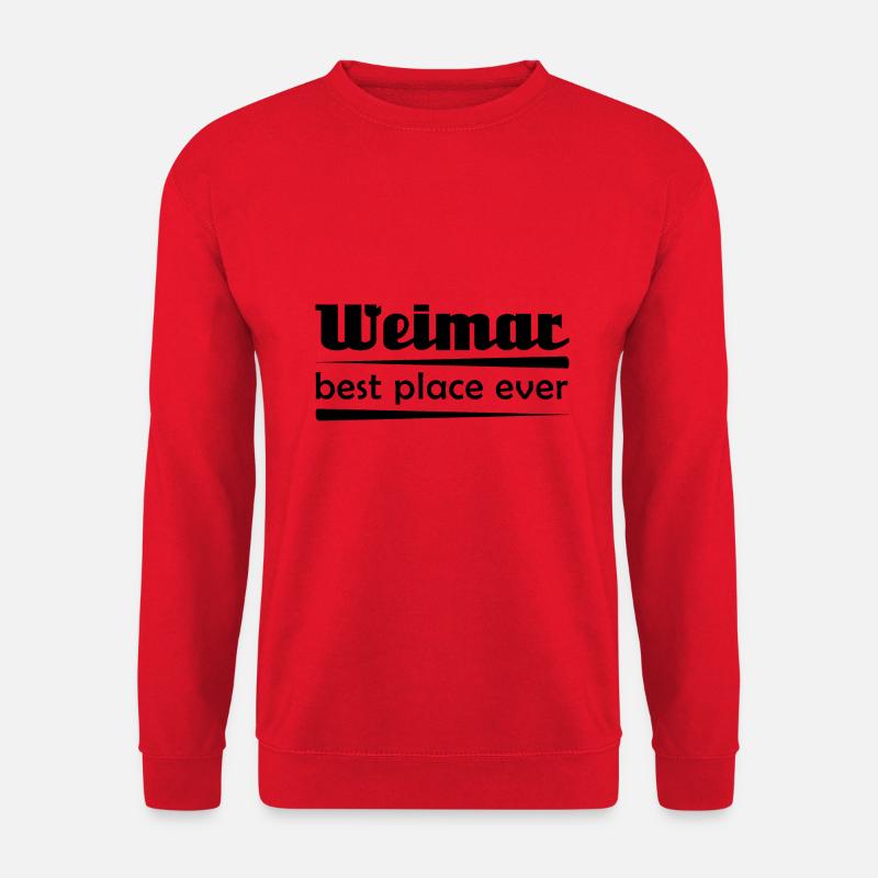 Weimar - Stadt best place ever - Unisex Pullover - Rot