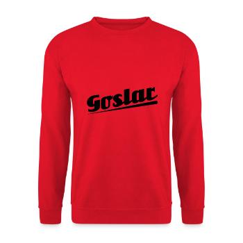 Goslar - Textdesign mit Stadtnamen - Unisex Pullover - Rot - Vorne - Alina (178cm) & Michal (187cm)