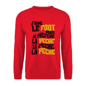 peche foot - Sweat-shirt Unisexe - rouge - Devant - Alina (178cm) & Michal (187cm)