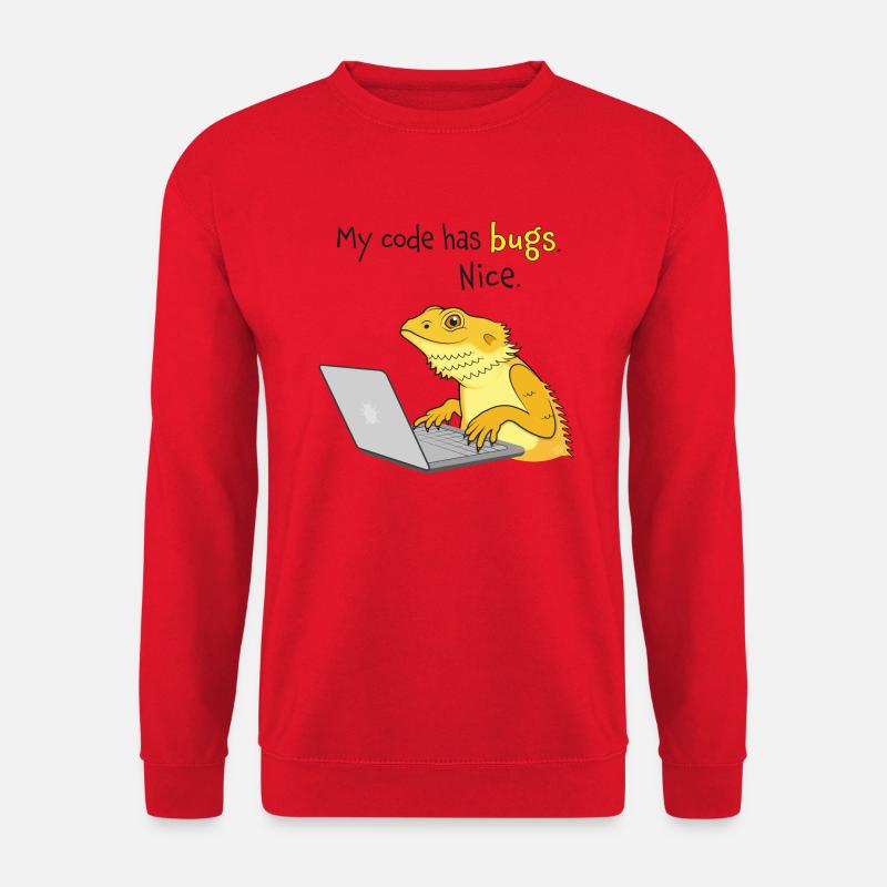 Eidechsen-Kodierung - Unisex Pullover - Rot