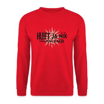 Huift ja nix - Unisex Pullover - Rot - Vorne - Alina (178cm) & Michal (187cm)
