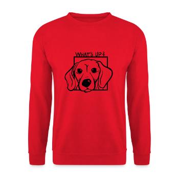 WhatsUp - Sweat-shirt Unisexe - rouge - Devant - Alina (178cm) & Michal (187cm)