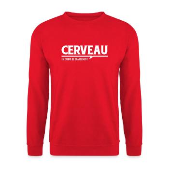 Cerveau en cours de chargement - Sweat-shirt Unisexe - rouge - Devant - Alina (178cm) & Michal (187cm)