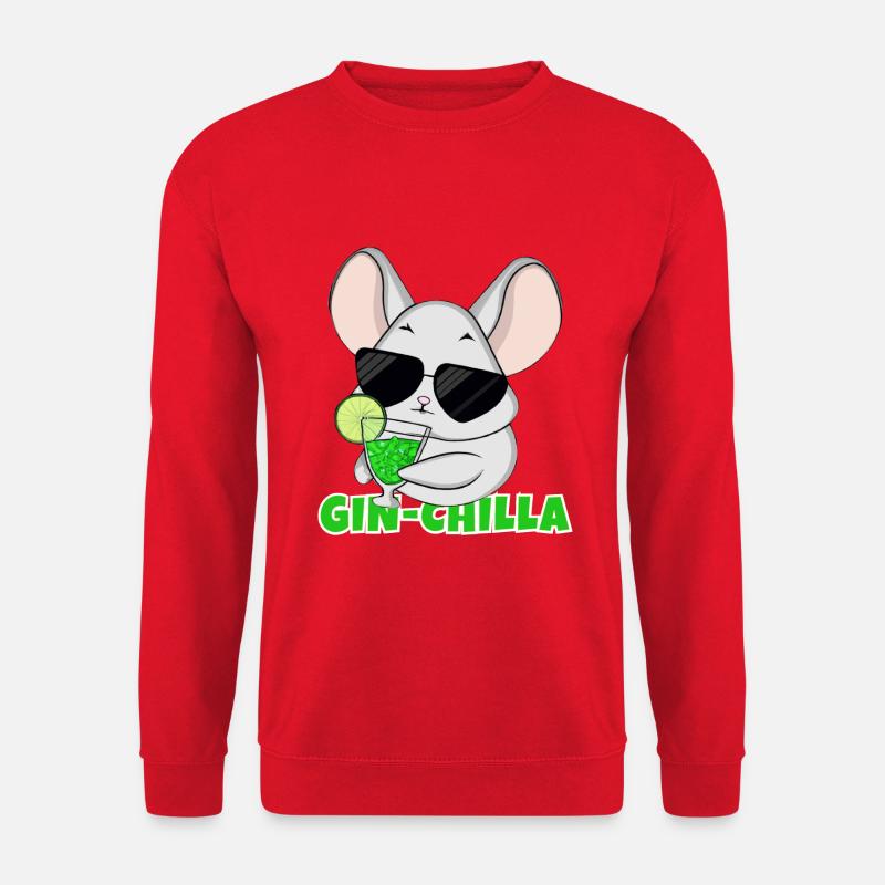 Gin- Chinchilla Gin - Unisex Pullover - Rot