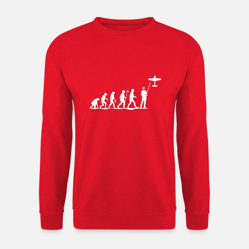 evolution modellfliegen - Unisex Pullover - Rot