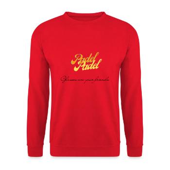 Brillen sind deine Freunde - Unisex Pullover - Rot - Vorne - Alina (178cm) & Michal (187cm)