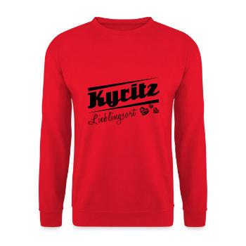 Kyritz - Lieblingsort mit Stadtnamen - Unisex Pullover - Rot - Vorne - Alina (178cm) & Michal (187cm)