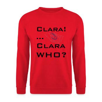 Kennst Du Clara? Für alle die sich nicht erinnern - Unisex Pullover - Rot - Vorne - Alina (178cm) & Michal (187cm)