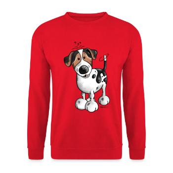Jack Russell Terrier - Sweat-shirt Unisexe - rouge - Devant - Alina (178cm) & Michal (187cm)