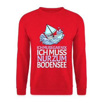 Bodensee - Unisex Pullover - Rot - Vorne - Alina (178cm) & Michal (187cm)