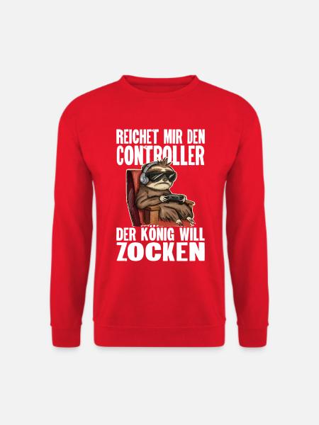 Gaming Gamer Sloth - Unisex Pullover - Rot