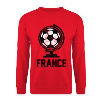 France Fussball  - Unisex Pullover - Rot - Vorne - Alina (178cm) & Michal (187cm)