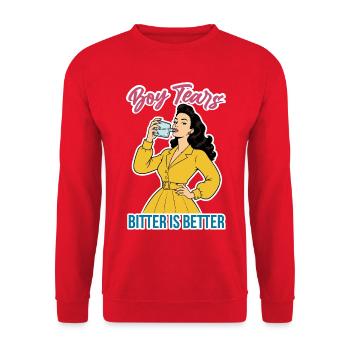 Larmes de garçon - Sweat-shirt Unisexe - rouge - Devant - Alina (178cm) & Michal (187cm)