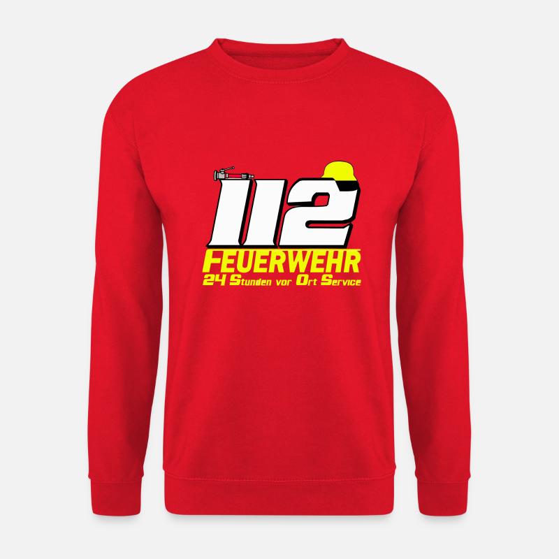 Freiwillige Feuerwehr , 24 Stunden vor Ort (25) - Unisex Pullover - Rot