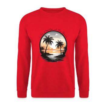 La vie est plus belle à la plage - Sweat-shirt Unisexe - rouge - Devant - Alina (178cm) & Michal (187cm)