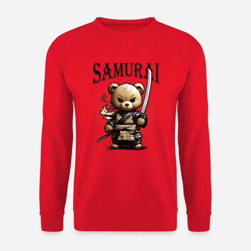 Samurai Teddy - Unisex Pullover - Rot