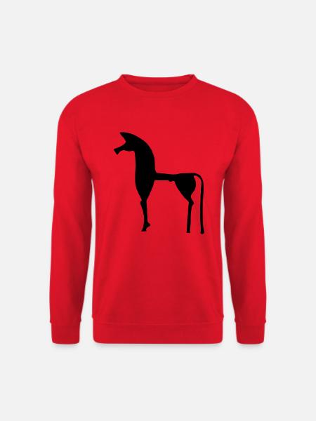 Le cheval grec - Sweat-shirt Unisexe - rouge