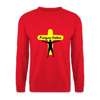 Krieger Gottes - Unisex Pullover - Rot - Vorne - Alina (178cm) & Michal (187cm)