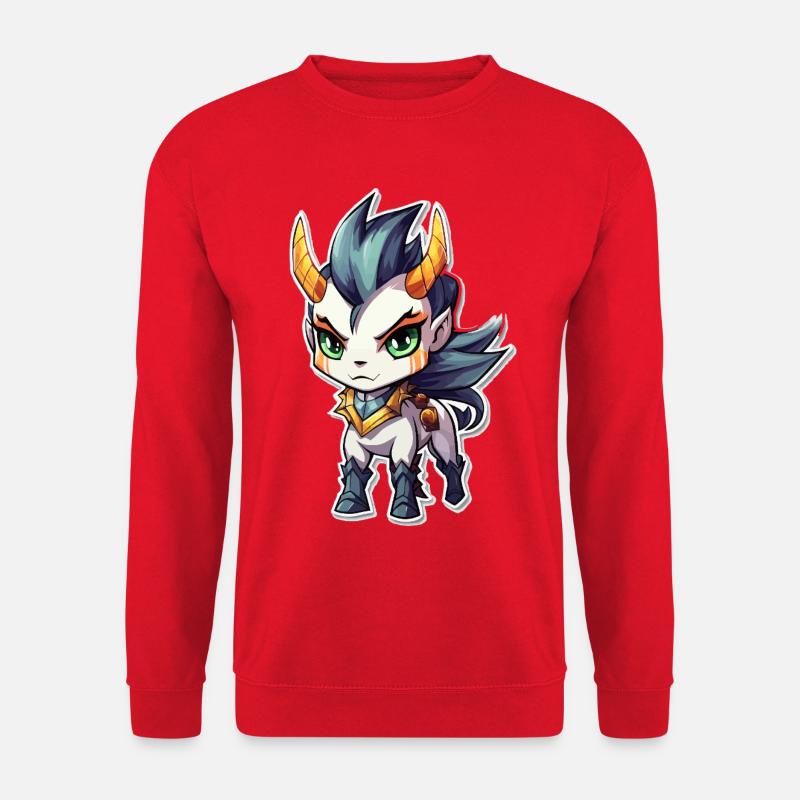 Chibi Dämonenpferd - Unisex Pullover - Rot