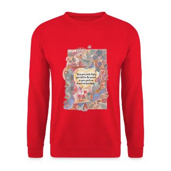 Profondément ancré dans le présent - Sweat-shirt Unisexe - rouge - Devant - Alina (178cm) & Michal (187cm)