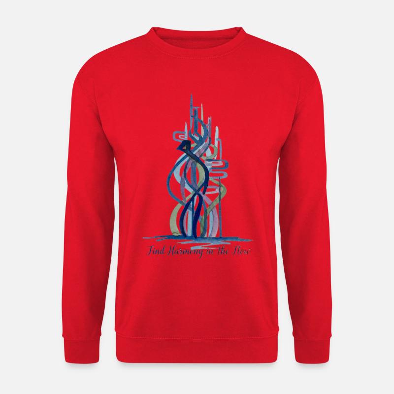 Harmonie im Fluss - Unisex Pullover - Rot