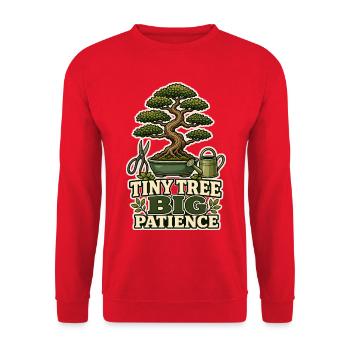 PETIT ARBRE GRAND PATIENCE Plantes - Sweat-shirt Unisexe - rouge - Devant - Alina (178cm) & Michal (187cm)