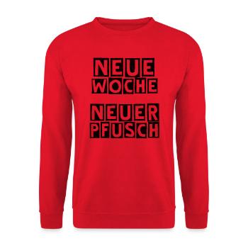 neue Woche neuer pfusch - Unisex Pullover - Rot - Vorne - Alina (178cm) & Michal (187cm)