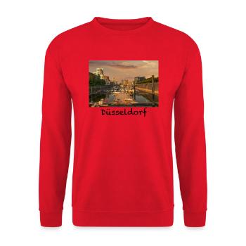Foto Art Design für Fashion und Accessoires - Unisex Pullover - Rot - Vorne - Alina (178cm) & Michal (187cm)
