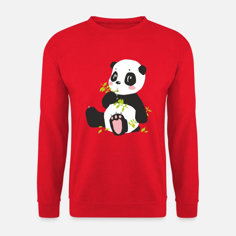 Jo le panda mignon - Sweat-shirt Unisexe - rouge