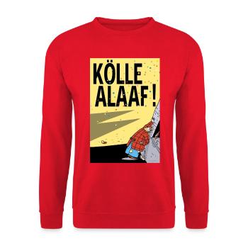 Cologne Carnival Alaaf Cartoon - Unisex Sweatshirt - red - Front - Alina (178cm) & Michal (187cm)
