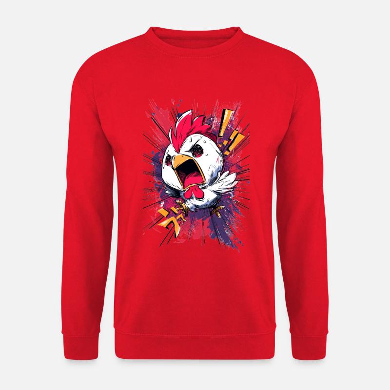 Outcry Chicken Explosion - Unisex Sweatshirt - red