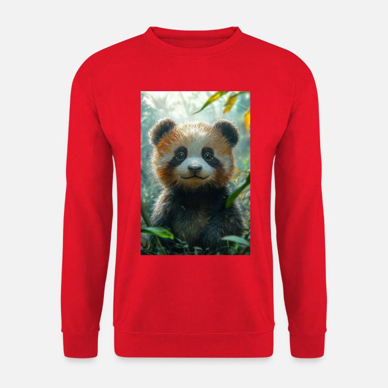 Illustration eines Pandas - Unisex Pullover - Rot
