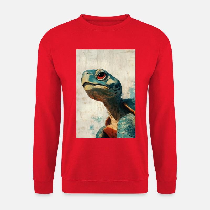 Illustration einer Schildkröte - Unisex Pullover - Rot