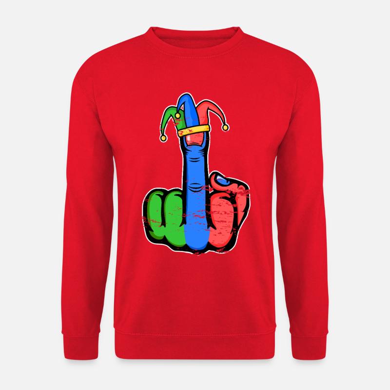 Mittelfinger Stingerfinger Karneval - Unisex Pullover - Rot