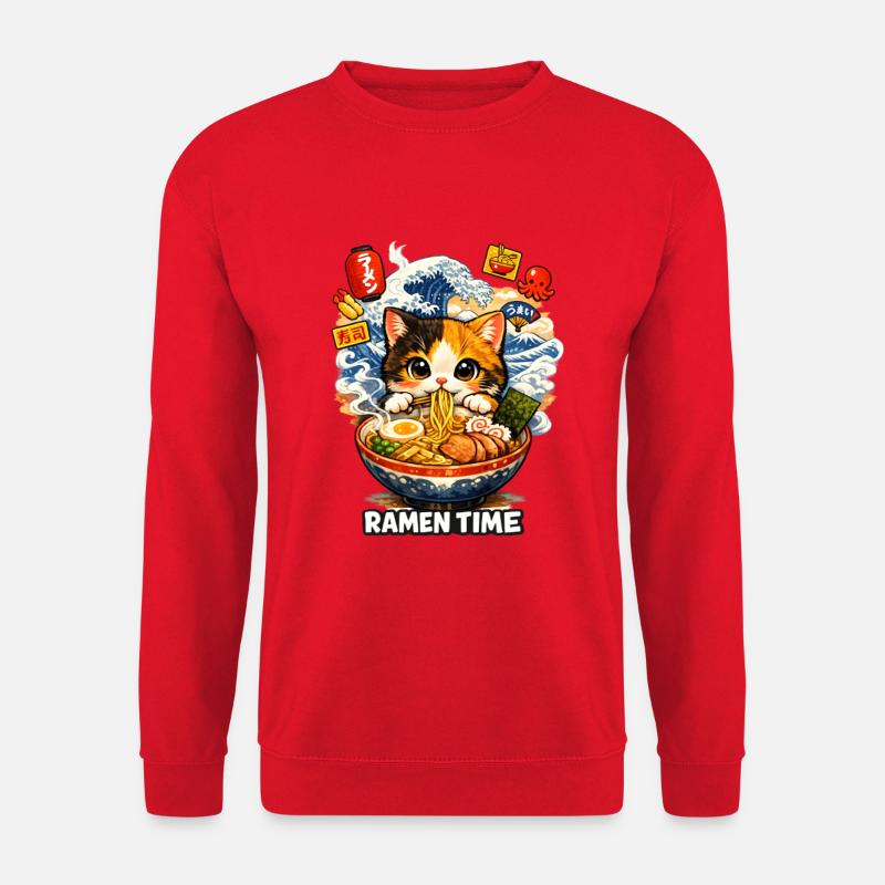 Ramen Katze Kanagawa - Unisex Pullover - Rot