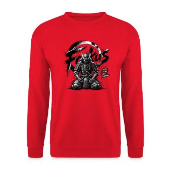 Focus Samurai - Unisex Pullover - Rot - Vorne - Alina (178cm) & Michal (187cm)