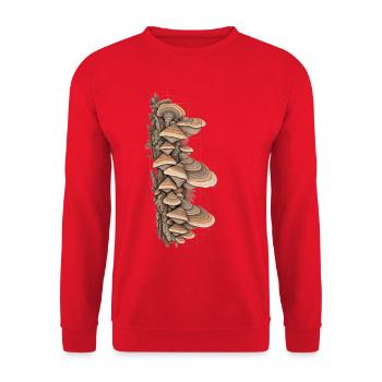 Bracket Study Farbpilz-Tee - Unisex Pullover - Rot - Vorne - Alina (178cm) & Michal (187cm)