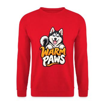 Sibirischer Husky - Unisex Pullover - Rot - Vorne - Alina (178cm) & Michal (187cm)