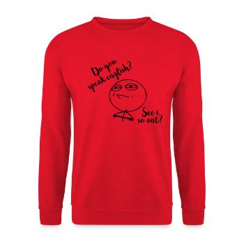 Do you speak english - Unisex Pullover - Rot - Vorne - Alina (178cm) & Michal (187cm)
