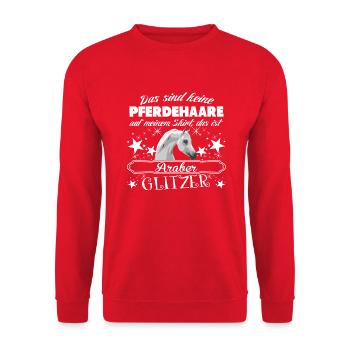 Araber Pferde - Unisex Pullover - Rot - Vorne - Alina (178cm) & Michal (187cm)