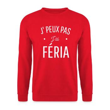 JE PEUX PAS J'AI FÊTE pastis corrida féria humour - Sweat-shirt Unisexe - rouge - Devant - Alina (178cm) & Michal (187cm)