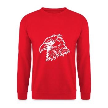 Pygargue à tête blanche cool Aigle - Sweat-shirt Unisexe - rouge - Devant - Alina (178cm) & Michal (187cm)
