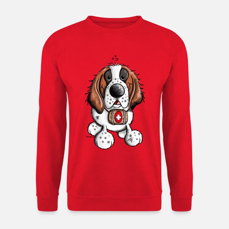 Süßer Bernhardiner - Unisex Pullover - Rot