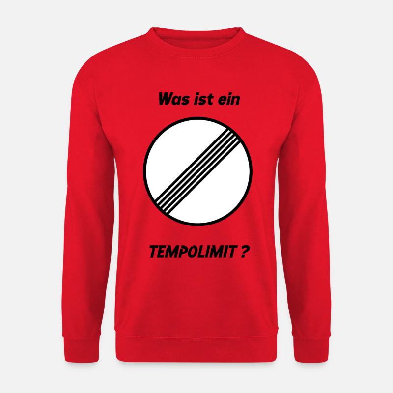 Was ist ein Tempolimit? - Unisex Pullover - Rot