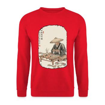 Pyro Feuerwerk Silvester - Unisex Pullover - Rot - Vorne - Alina (178cm) & Michal (187cm)