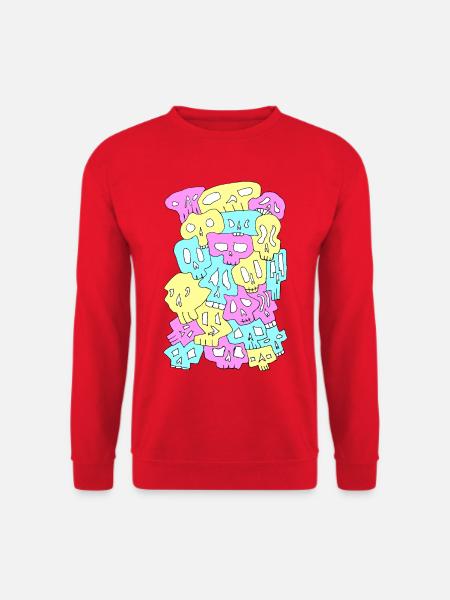 Skulls (CMYK light) - Unisex Pullover - Rot