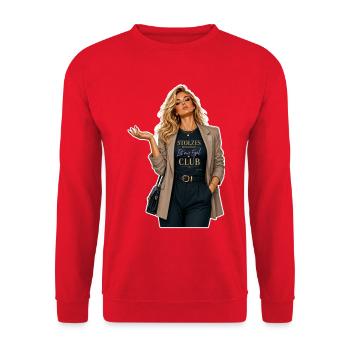 Stolzes Mitglied - Unisex Pullover - Rot - Vorne - Alina (178cm) & Michal (187cm)
